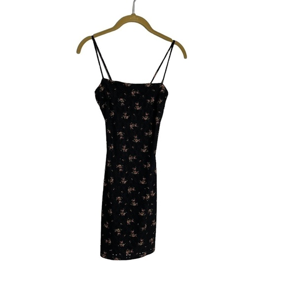 Windsor Black Floral Bodycon Slip Dress XS - Picture 1 of 5